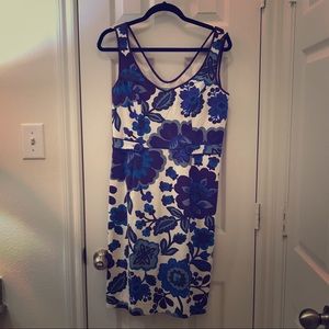 Blue Floral Boden Dress US 6R/UK 10R